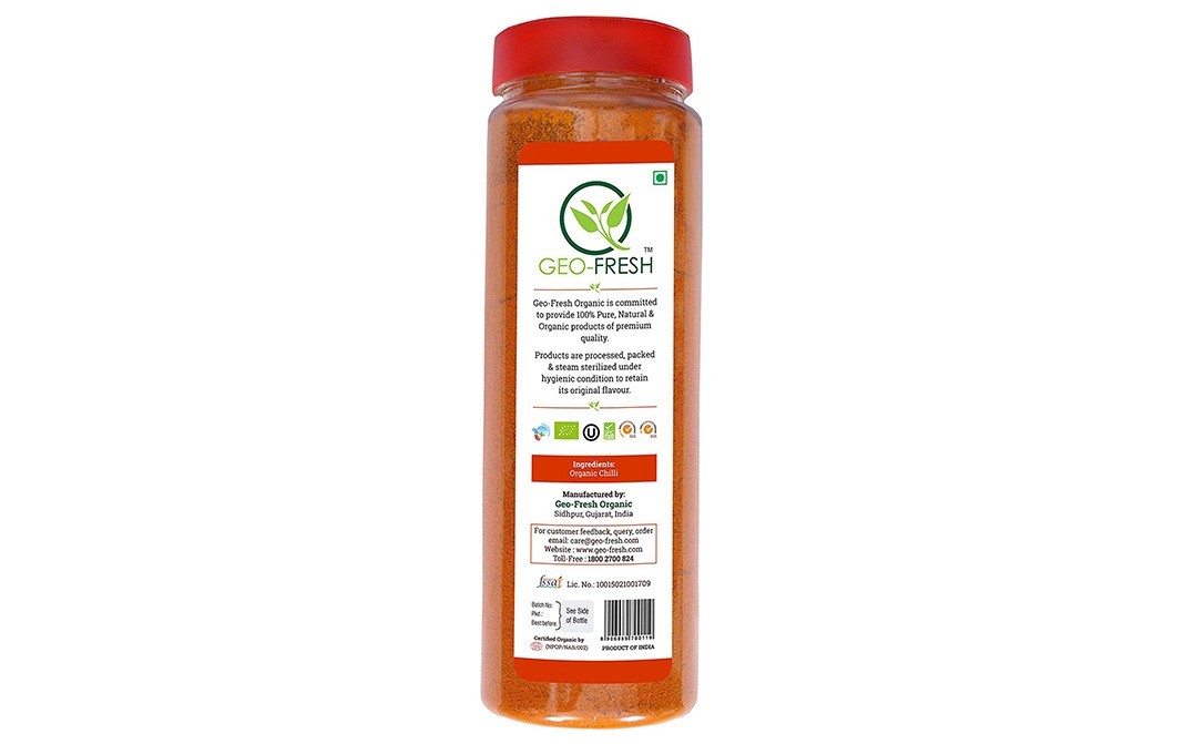 Geo-Fresh Organic Chilli Powder    Bottle  400 grams